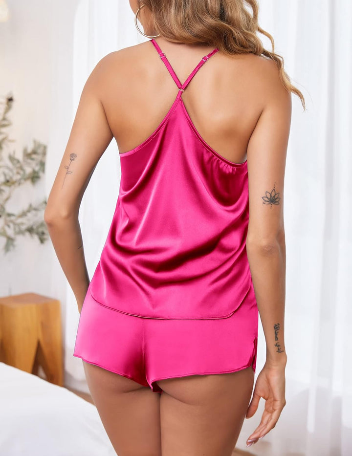 Sienna – Satin Cami & Shorts Pajama Set