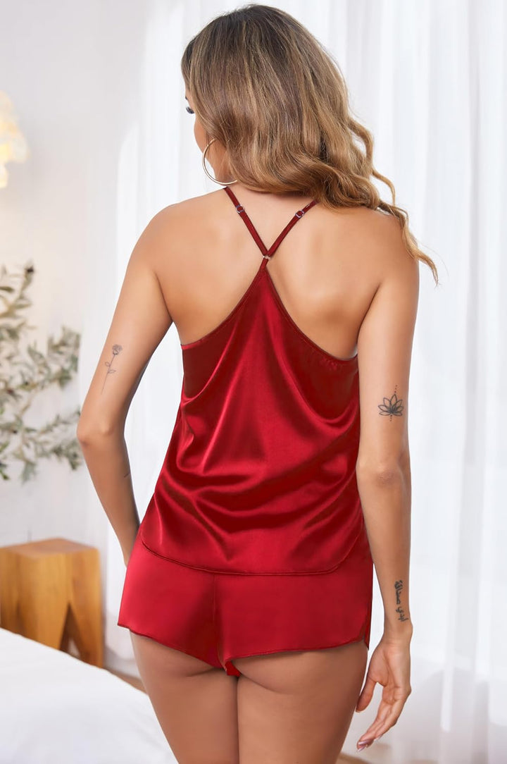 Sienna – Satin Cami & Shorts Pajama Set
