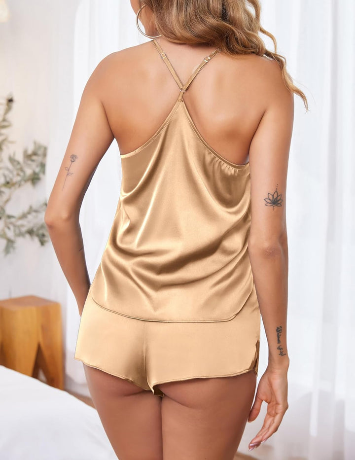 Sienna – Satin Cami & Shorts Pajama Set