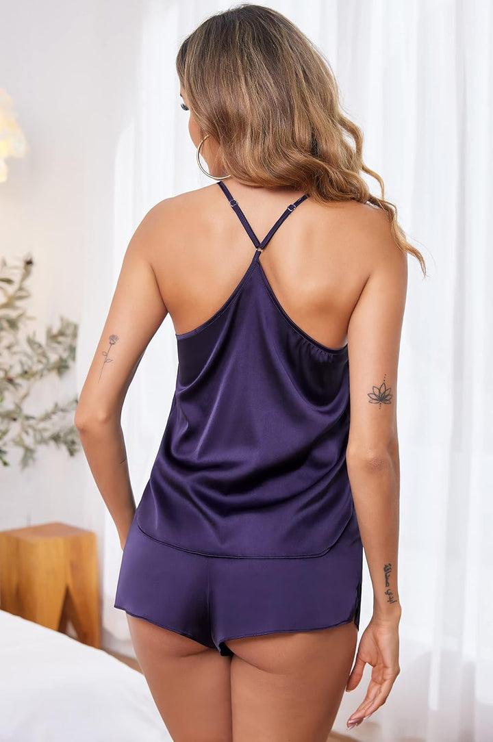 Sienna – Satin Cami & Shorts Pajama Set