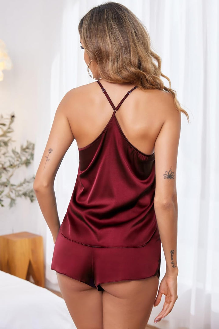 Sienna – Satin Cami & Shorts Pajama Set