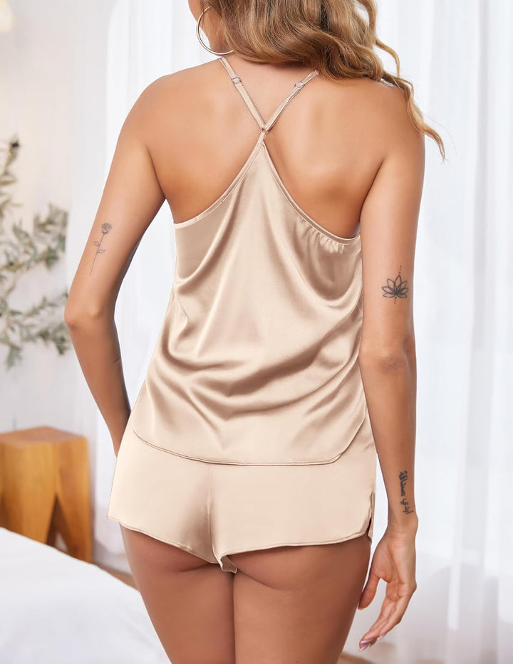 Sienna – Satin Cami & Shorts Pajama Set