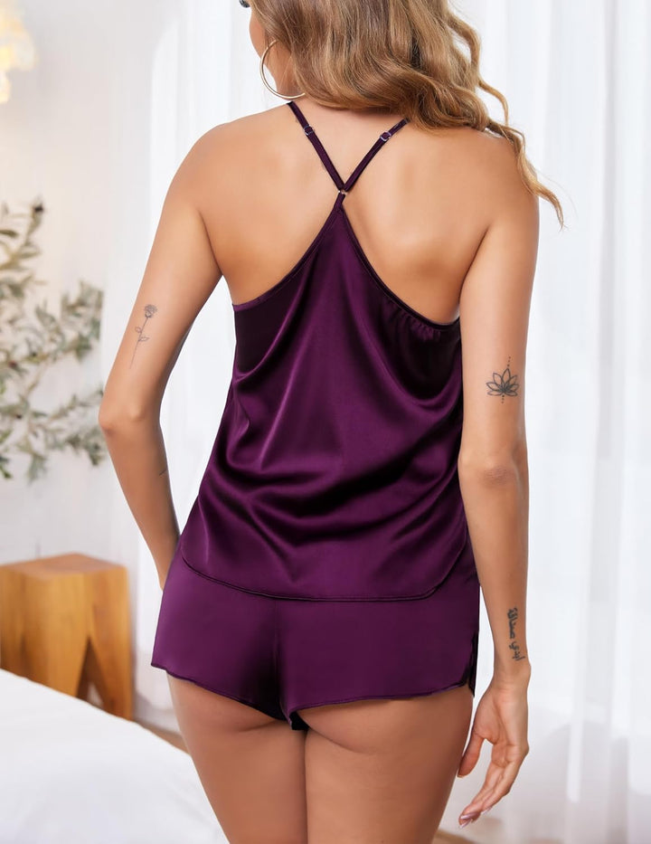 Sienna – Satin Cami & Shorts Pajama Set